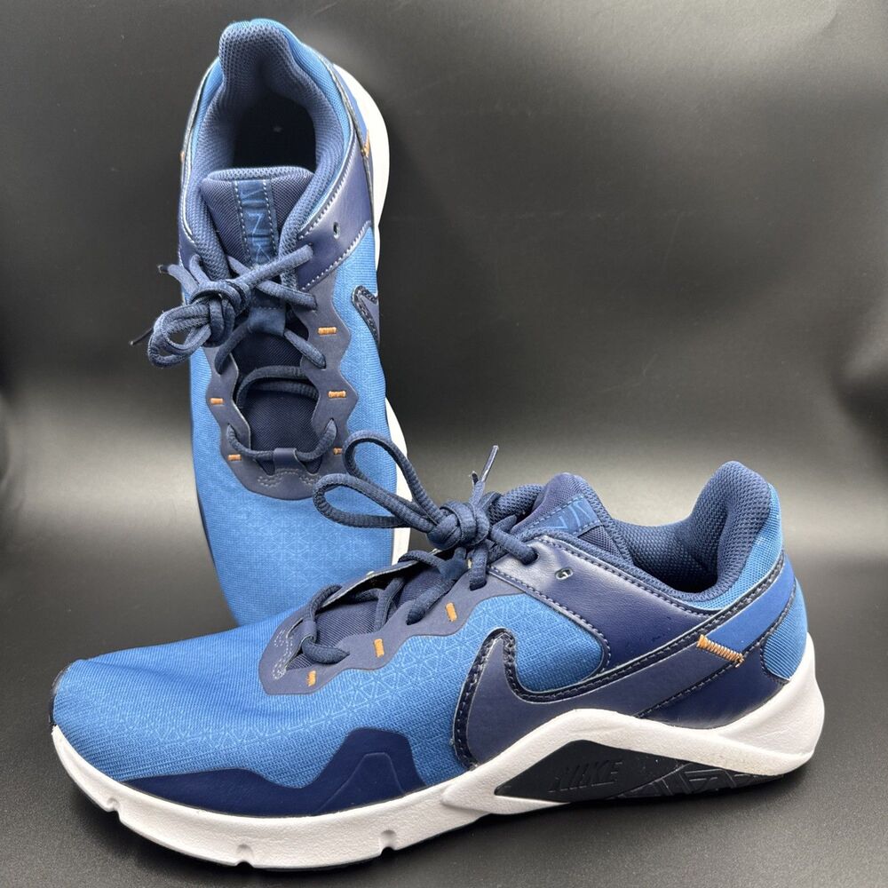 NIKE Legend Essential 2 Low Lace-Up Running Trainer Men Shoes Blue Size 10.5